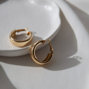 Beautiful gold earrings
